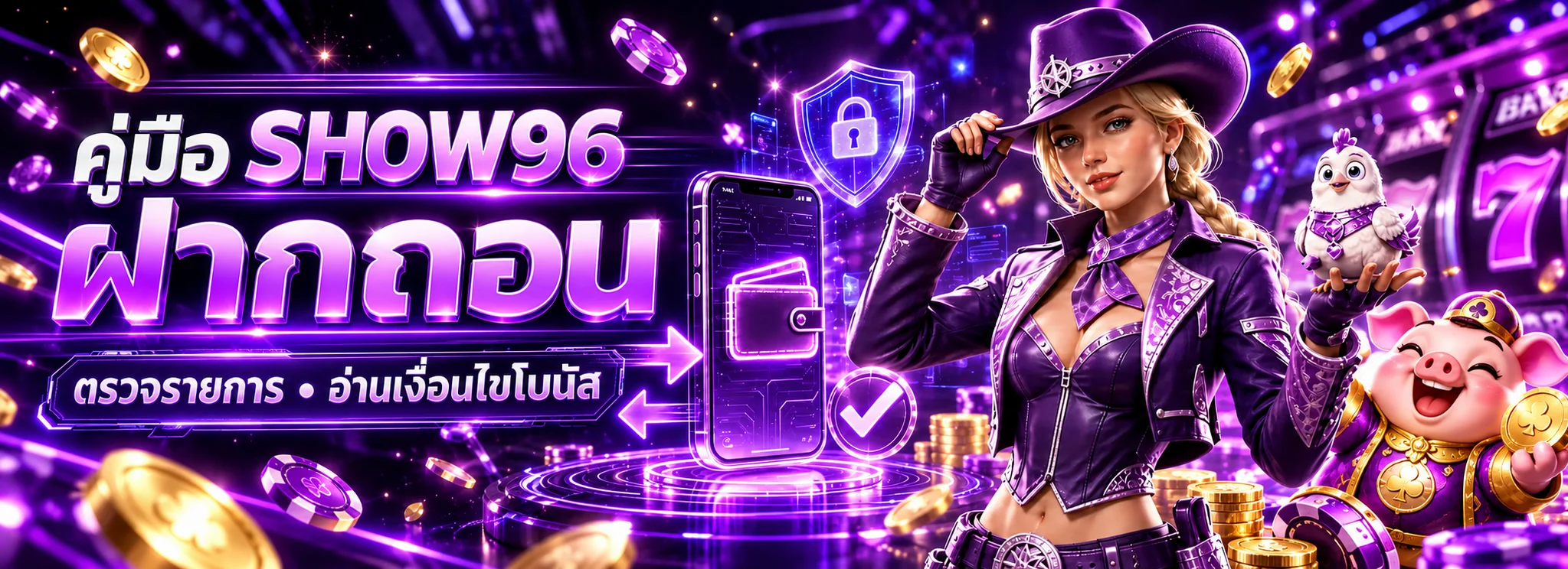 SHOW96 ฝากถอน | วิธีทำรายการและตรวจโบนัส