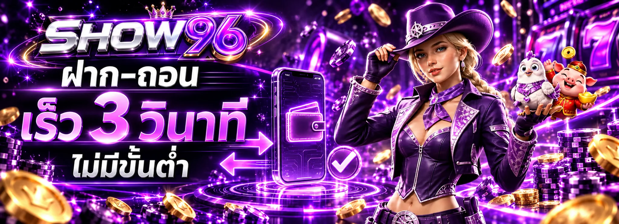 ภาพรวมเกมสล็อตและคาสิโนสด SHOW96